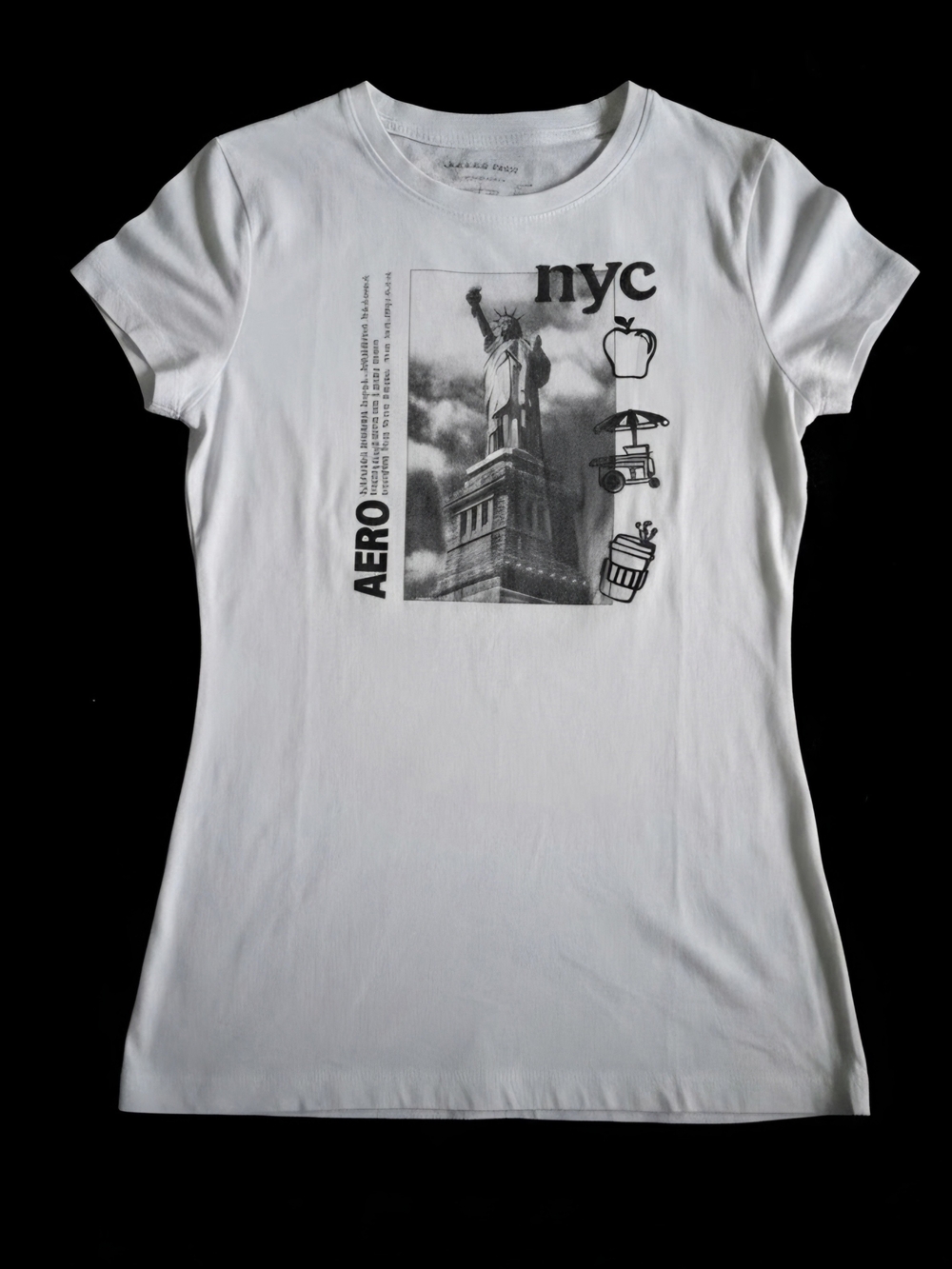 Aeropostale White NYC Graphic Short Sleeve Tee